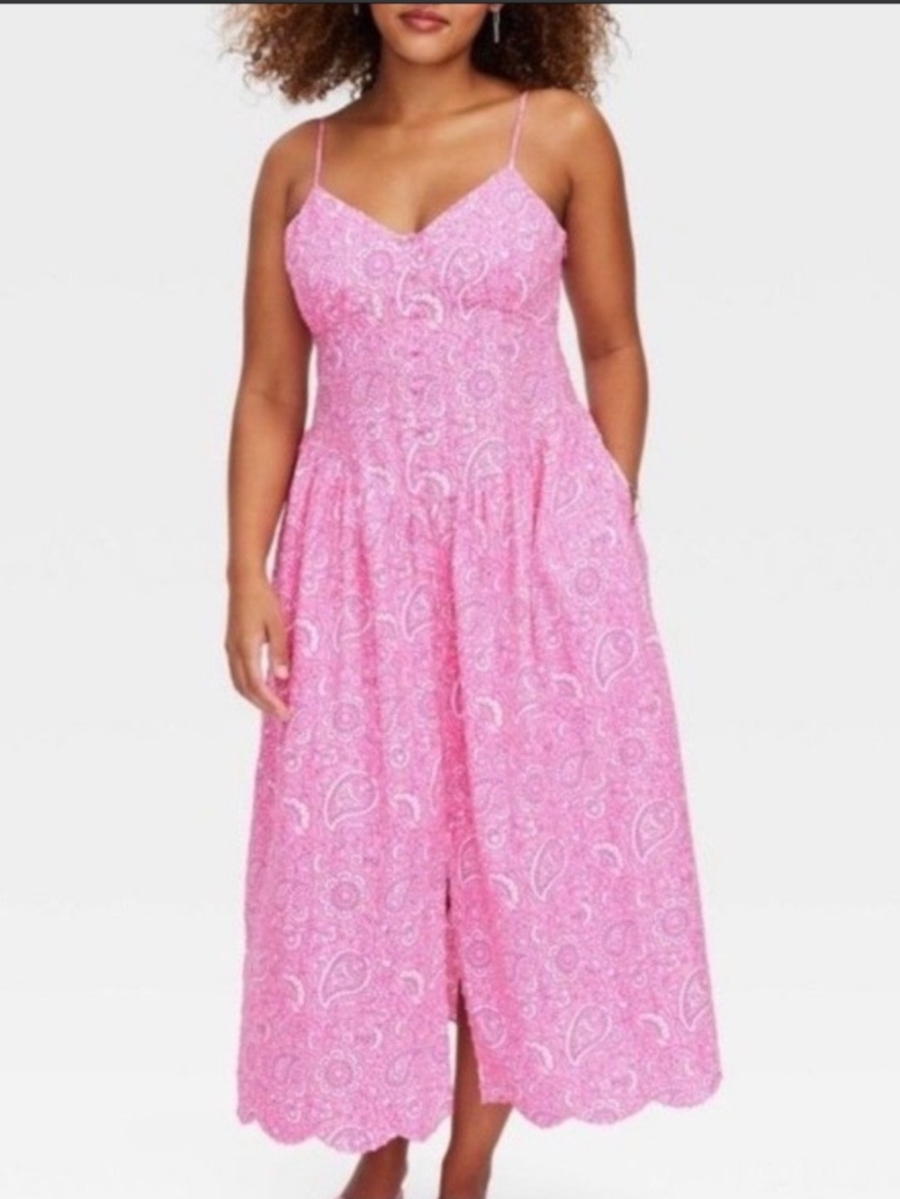 Roller Rabbit Paisley Floral Drop Waist Midi Dress Size Small